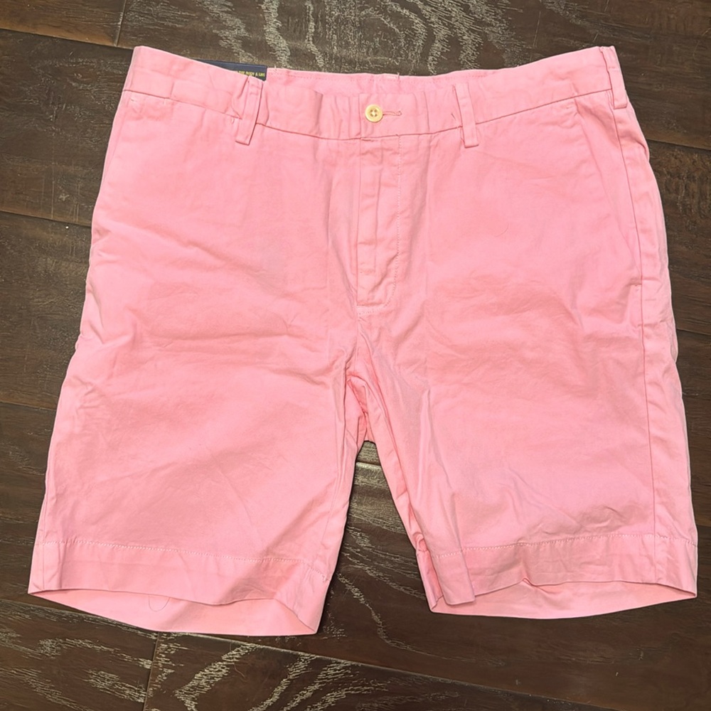 Straight fit 8 inch polo shorts